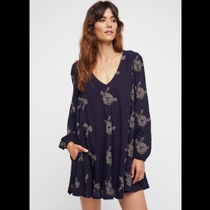 Free People Embroidered Austin Mini Dress